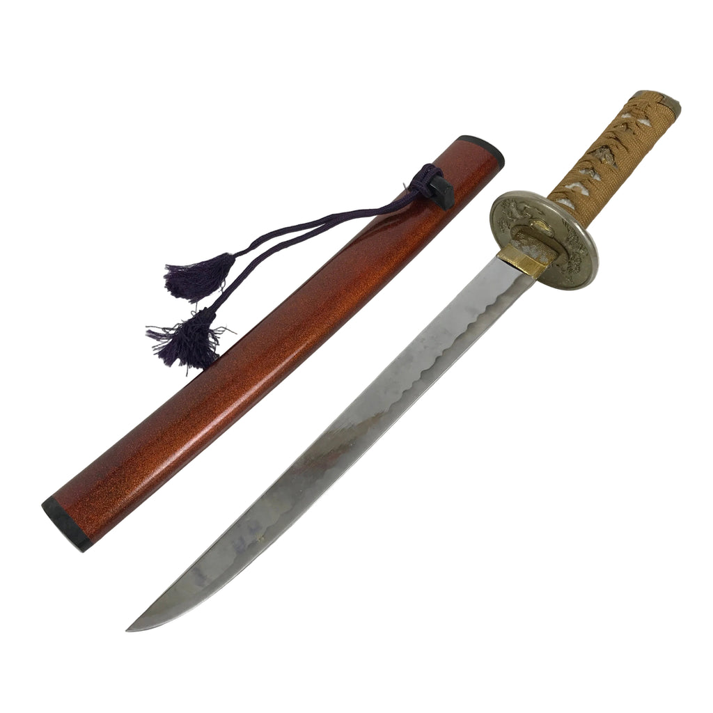 Japanese Imitation Metal Toy Sword Samurai Tanto Katana Nashiji Lacquer JK941
