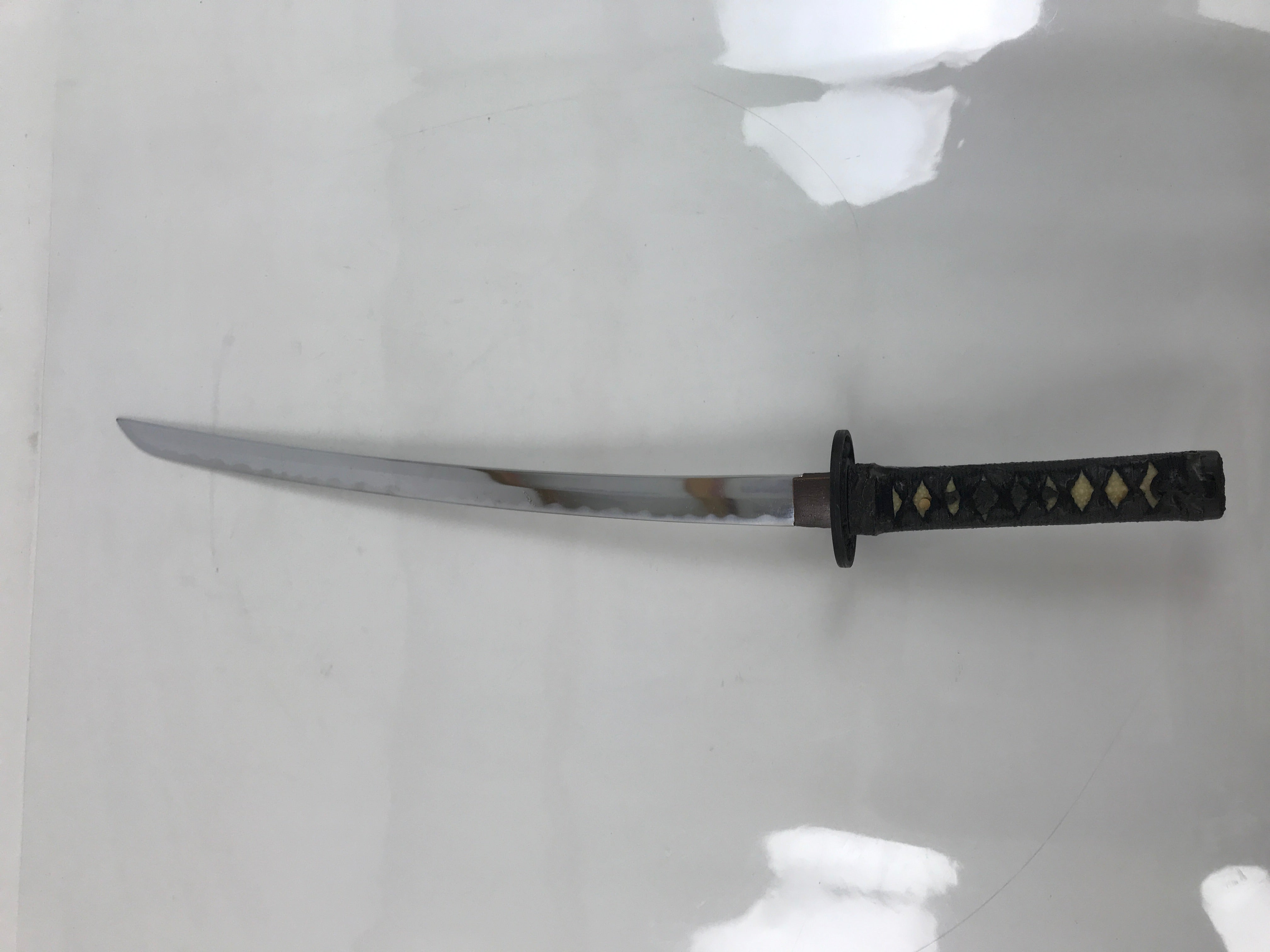 Japanese Imitation Metal Toy Sword Vtg Chisa Katana Wakizashi Black Dragon JK783