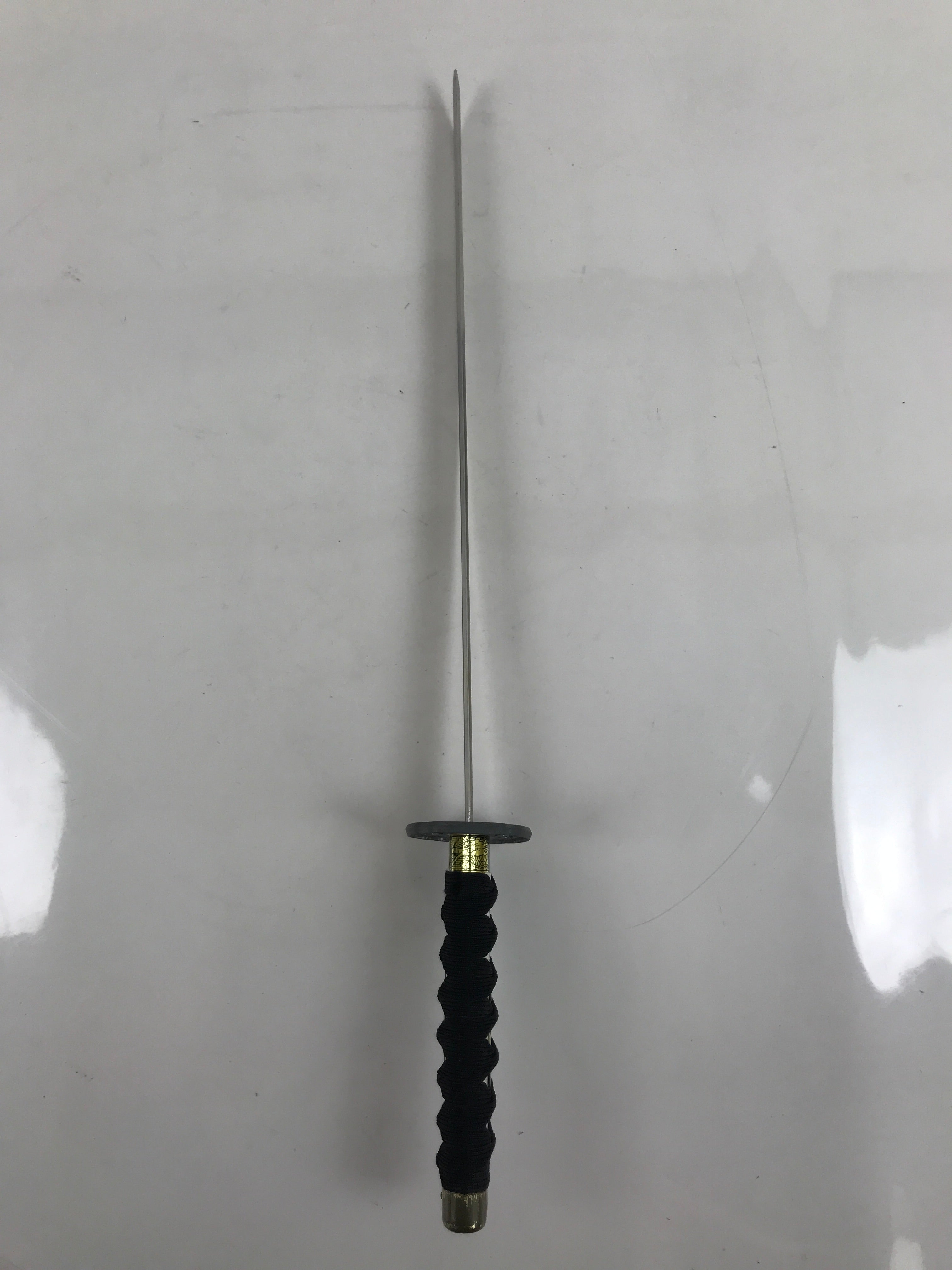 Japanese Imitation Metal Toy Sword Vtg Chisa Katana Wakizashi Black Gold JK780