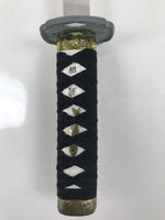 Japanese Imitation Metal Toy Sword Vtg Chisa Katana Wakizashi Black Gold JK780