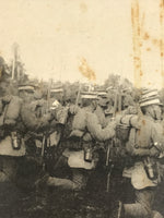 Japanese Imperial Infantry Ready Charge Postcard Vtg Paper Black White PC76