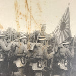 Japanese Imperial Infantry Ready Charge Postcard Vtg Paper Black White PC76