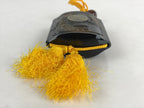 Japanese Inro Portable Container Medicine Case Vtg Aoi Crest Crane Black Gold JK508