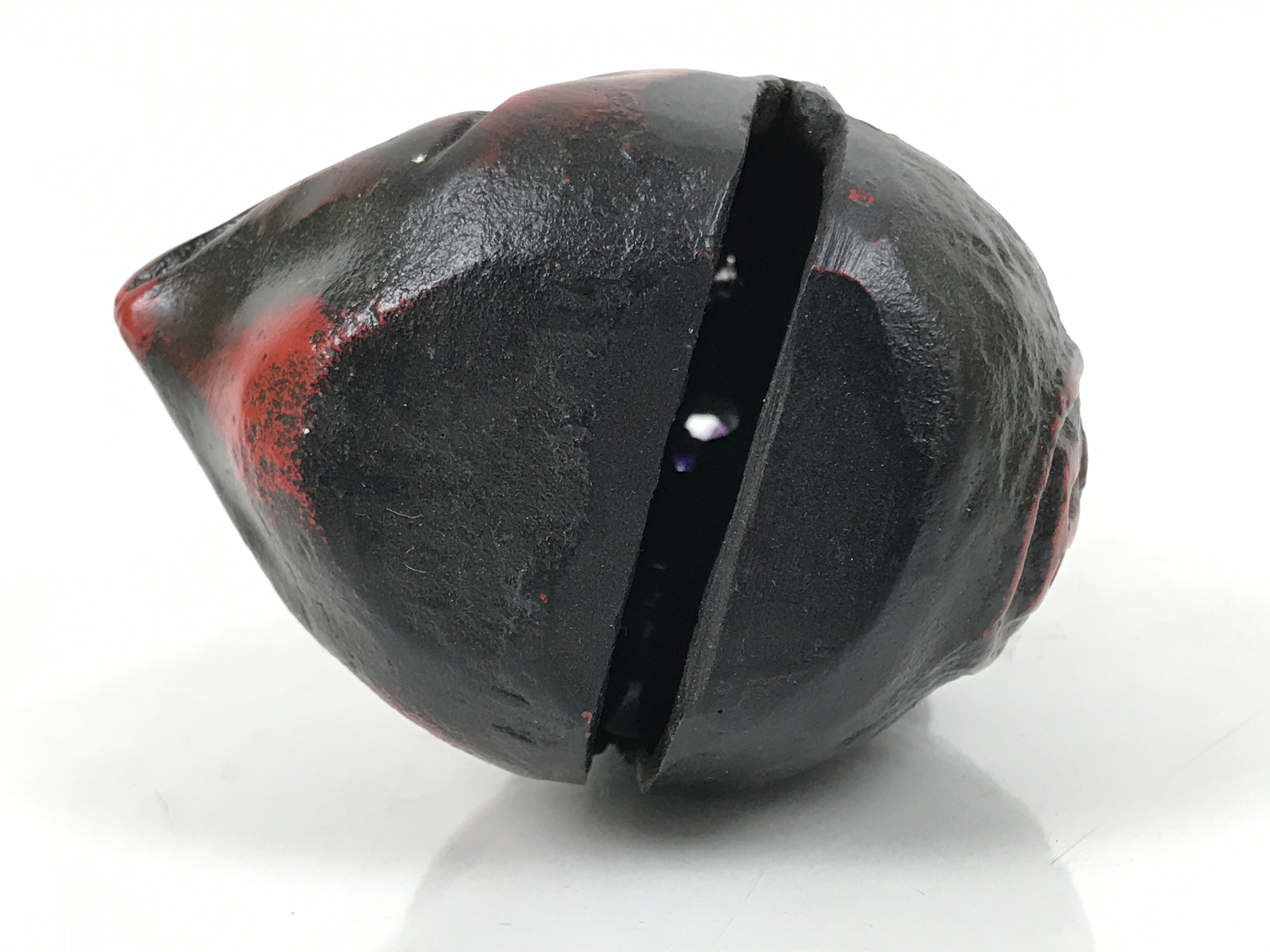 Japanese Iron Bell Dorei Karasu Tengu Tetsurin Yokai Folklore Black Red DR642
