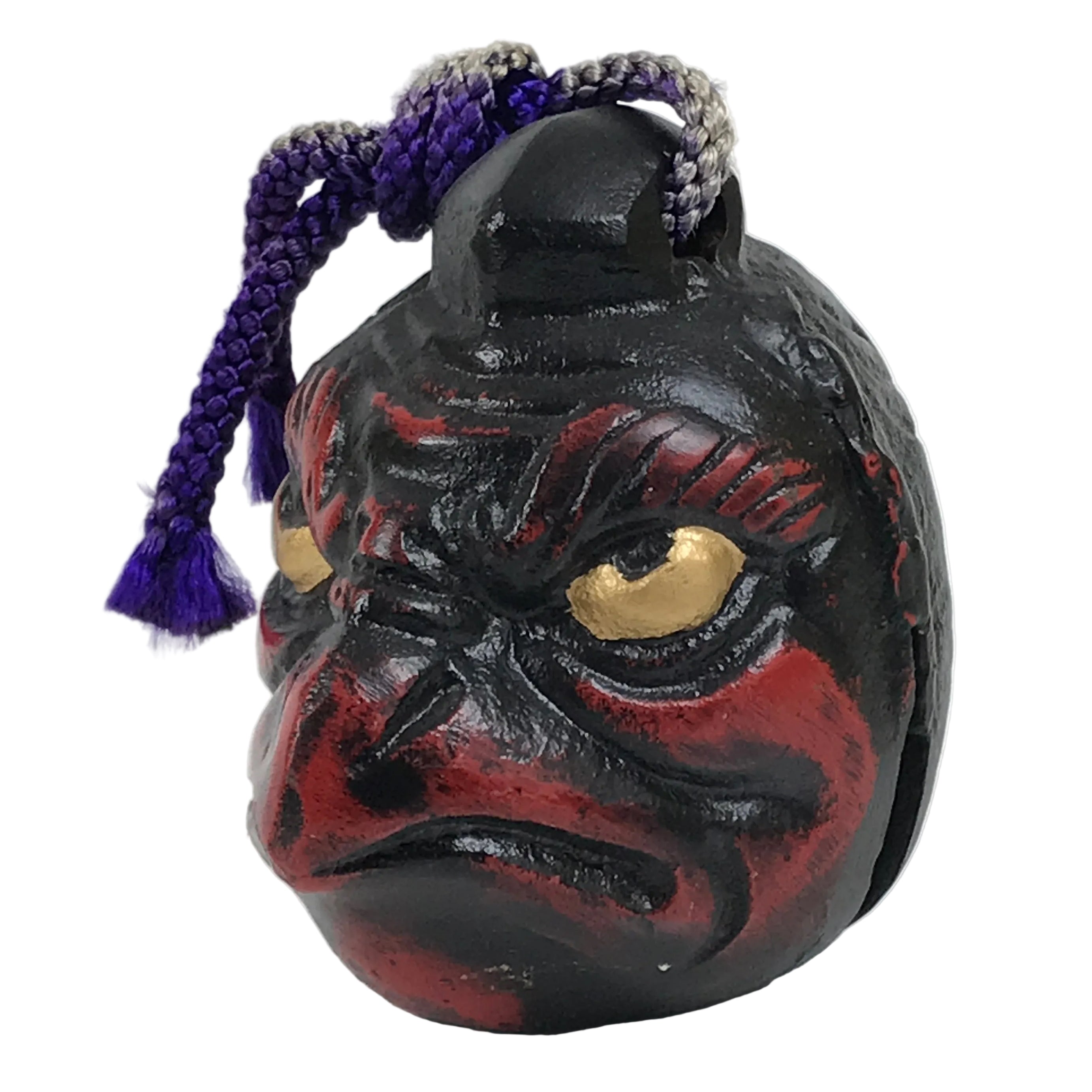 Japanese Iron Bell Dorei Karasu Tengu Tetsurin Yokai Folklore Black Red DR642