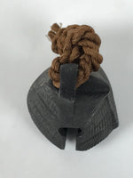 Japanese Iron Bell Dorei Mino Tetsurin Suzu Vtg Amulet Black Brown Twine DR621