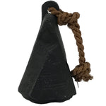 Japanese Iron Bell Dorei Mino Tetsurin Suzu Vtg Amulet Black Brown Twine DR621