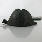 Japanese Iron Furin Wind Chime Tetsurin Vtg Green Bell Palette Fish Charm DR565