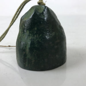 Japanese Iron Furin Wind Chime Tetsurin Vtg Green String Iwate Nanbu Owl DR566