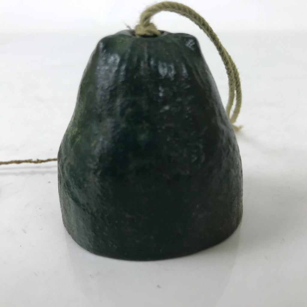Japanese Iron Furin Wind Chime Tetsurin Vtg Green String Iwate Nanbu Owl DR566
