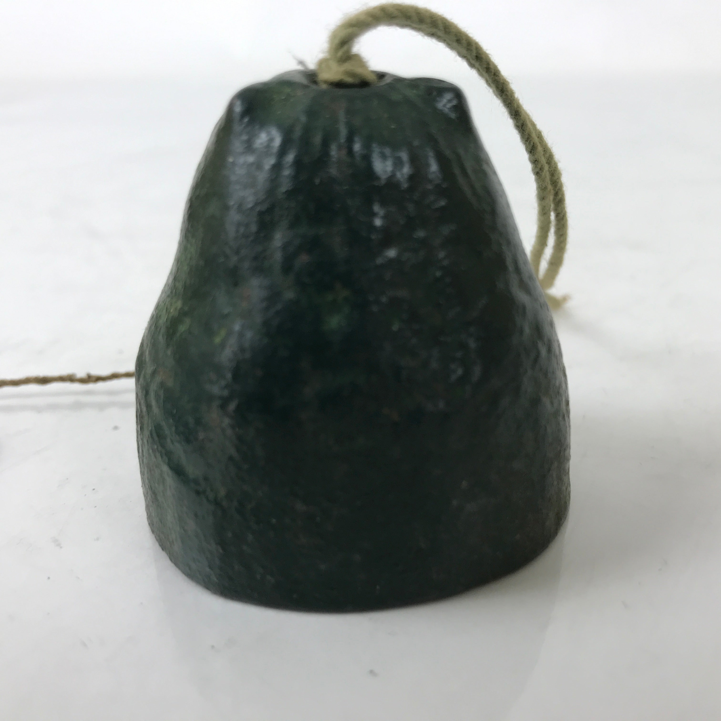 Japanese Iron Furin Wind Chime Tetsurin Vtg Green String Iwate Nanbu Owl DR566