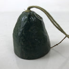 Japanese Iron Furin Wind Chime Tetsurin Vtg Green String Iwate Nanbu Owl DR566