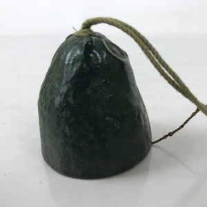 Japanese Iron Furin Wind Chime Tetsurin Vtg Green String Iwate Nanbu Owl DR566