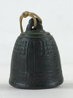 Japanese Iron Furin Wind Chime Tetsurin Vtg Green String Ring Iwate Nanbu DR499