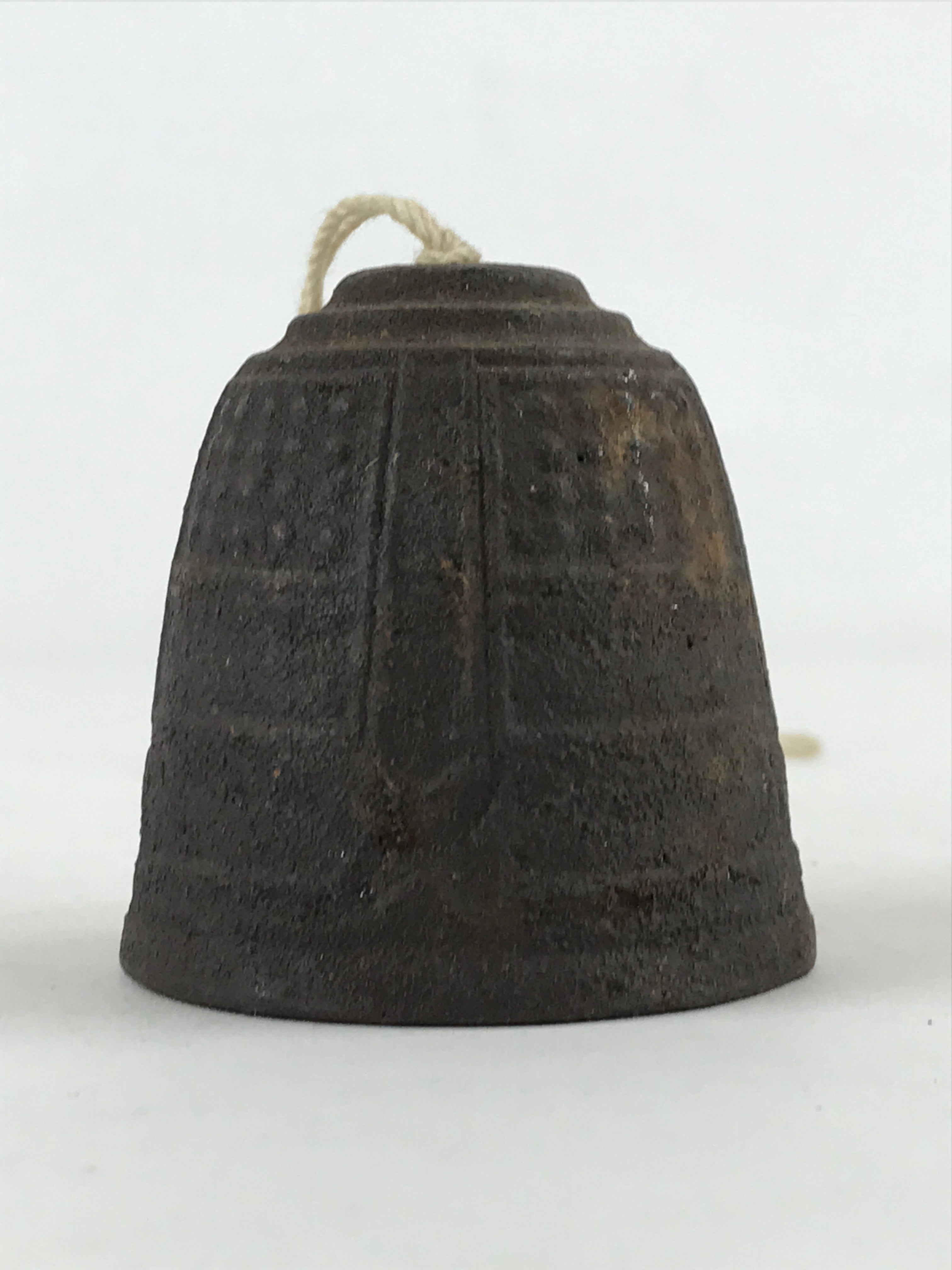 Japanese Iron Furin Wind Chime Tetsurin Vtg Inuyama Festival Kanji Brown DR485