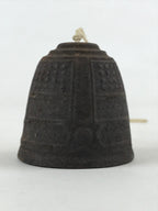 Japanese Iron Furin Wind Chime Tetsurin Vtg Inuyama Festival Kanji Brown DR485