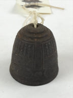 Japanese Iron Furin Wind Chime Tetsurin Vtg Inuyama Festival Kanji Brown DR485