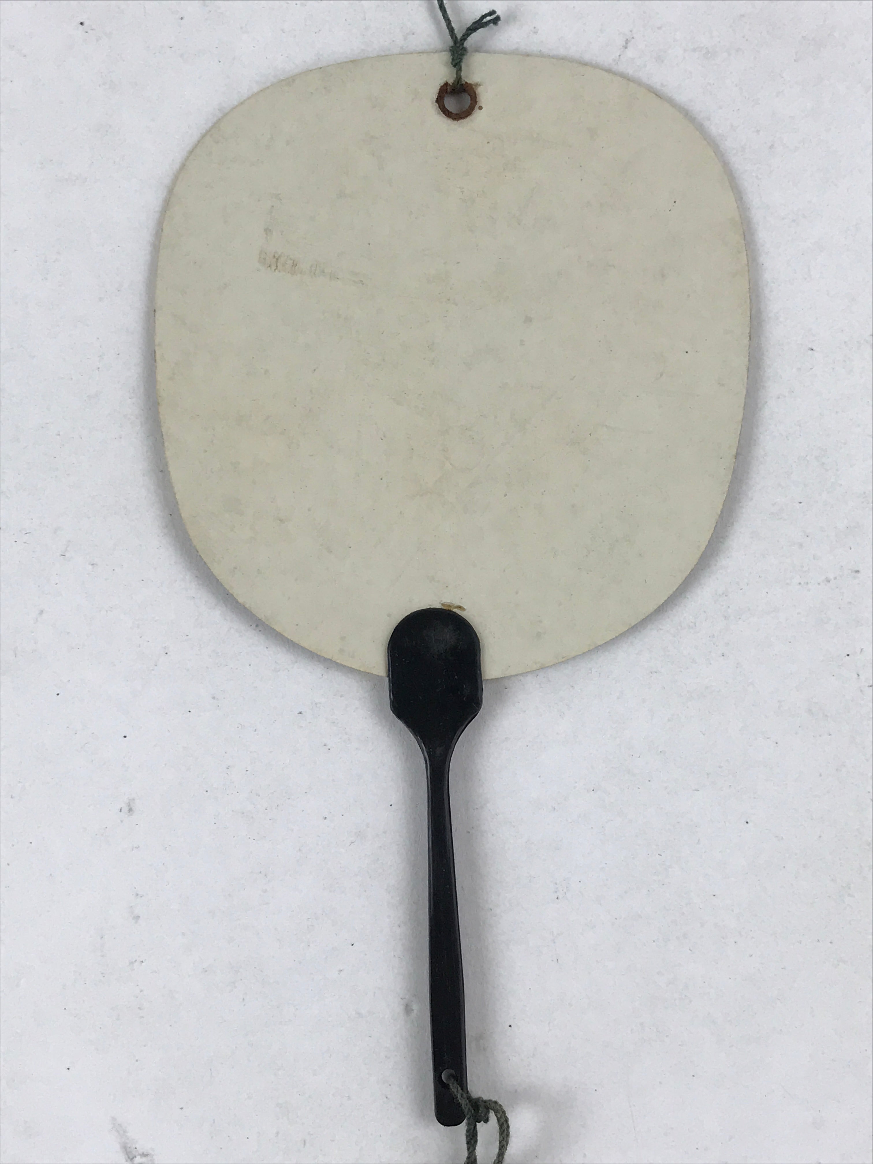 Japanese Iron Furin Wind Chime Vtg Roof Fan Uchiwa Bridge Green Kanji Vtg DR492