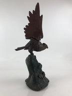Japanese Iron Hawk Statue Vtg Good Fortune Happiness Auspicious Sculpture BD914