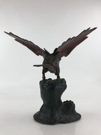 Japanese Iron Hawk Statue Vtg Good Fortune Happiness Auspicious Sculpture BD914