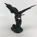 Japanese Iron Hawk Statue Vtg Good Fortune Happiness Auspicious Sculpture BD914