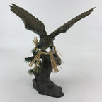 Japanese Iron Hawk Stature Vtg Good Fortune Happiness Auspicious Figurine BD893