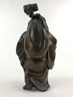Japanese Iron Hotei Statue 7 Lucky Gods Vtg Good Fortune Happiness Brown BD891