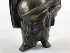 Japanese Iron Hotei Statue 7 Lucky Gods Vtg Good Fortune Happiness Brown BD891