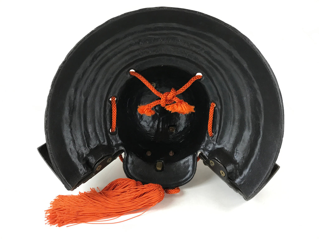Japanese Iron Kabuto Samurai Helmet Display Vtg Yoshitsune Style Okimono BD937