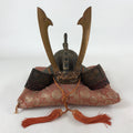 Japanese Iron Kabuto Samurai Helmet Display Vtg Yoshitsune Style Okimono ID548