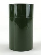 Japanese Iron Tea Caddy Lidded Tea Container Vtg Chazutsu Cylindrical Green JK53