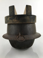 Japanese Iron Traditional Kama Rice Cooker Vtg Kamado Stove Pot Wood Lid T118