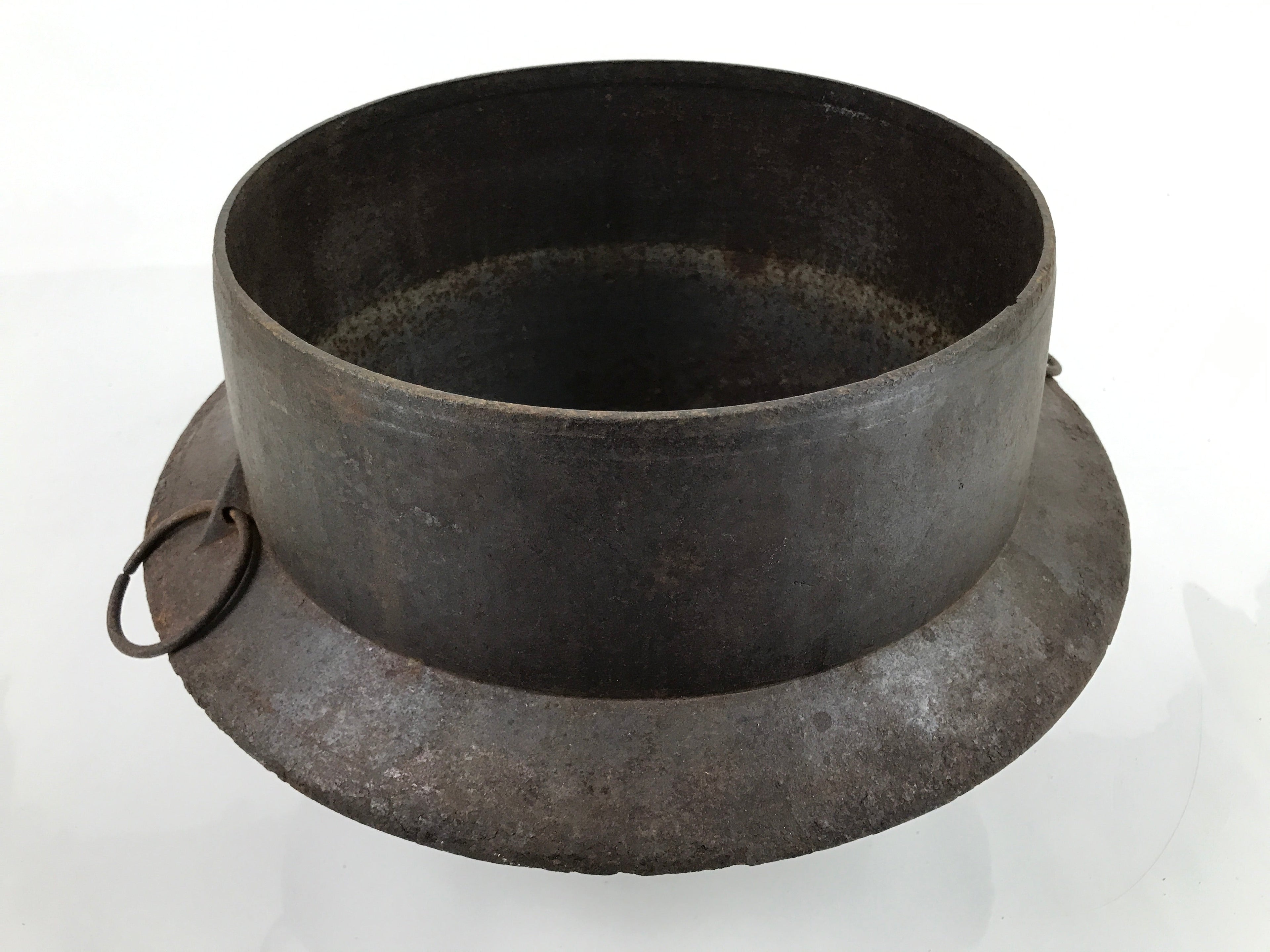 Japanese Iron Traditional Kama Rice Cooker Vtg Kamado Stove Pot Wood Lid T118