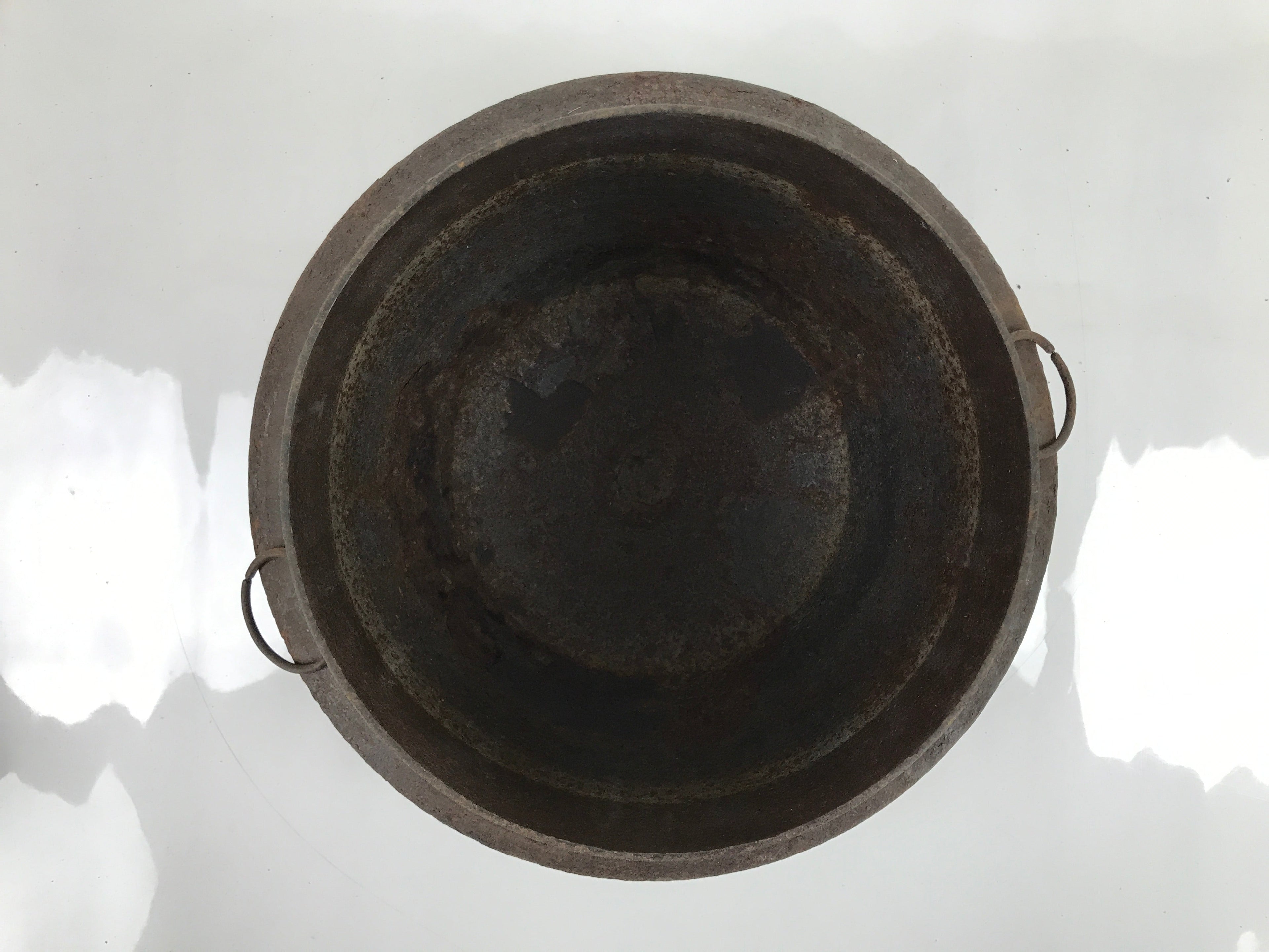 Japanese Iron Traditional Kama Rice Cooker Vtg Kamado Stove Pot Wood Lid T118