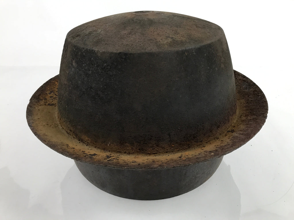 Japanese Iron Traditional Kama Rice Cooker Vtg Kamado Stove Pot Wood Lid T118