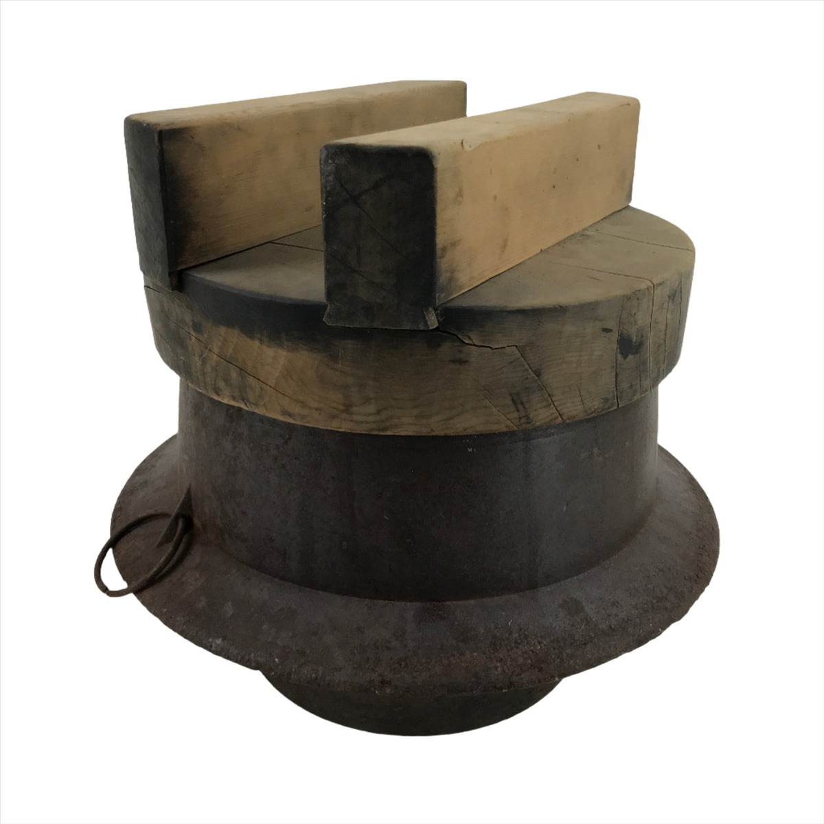 Japanese Iron Traditional Kama Rice Cooker Vtg Kamado Stove Pot Wood L ...