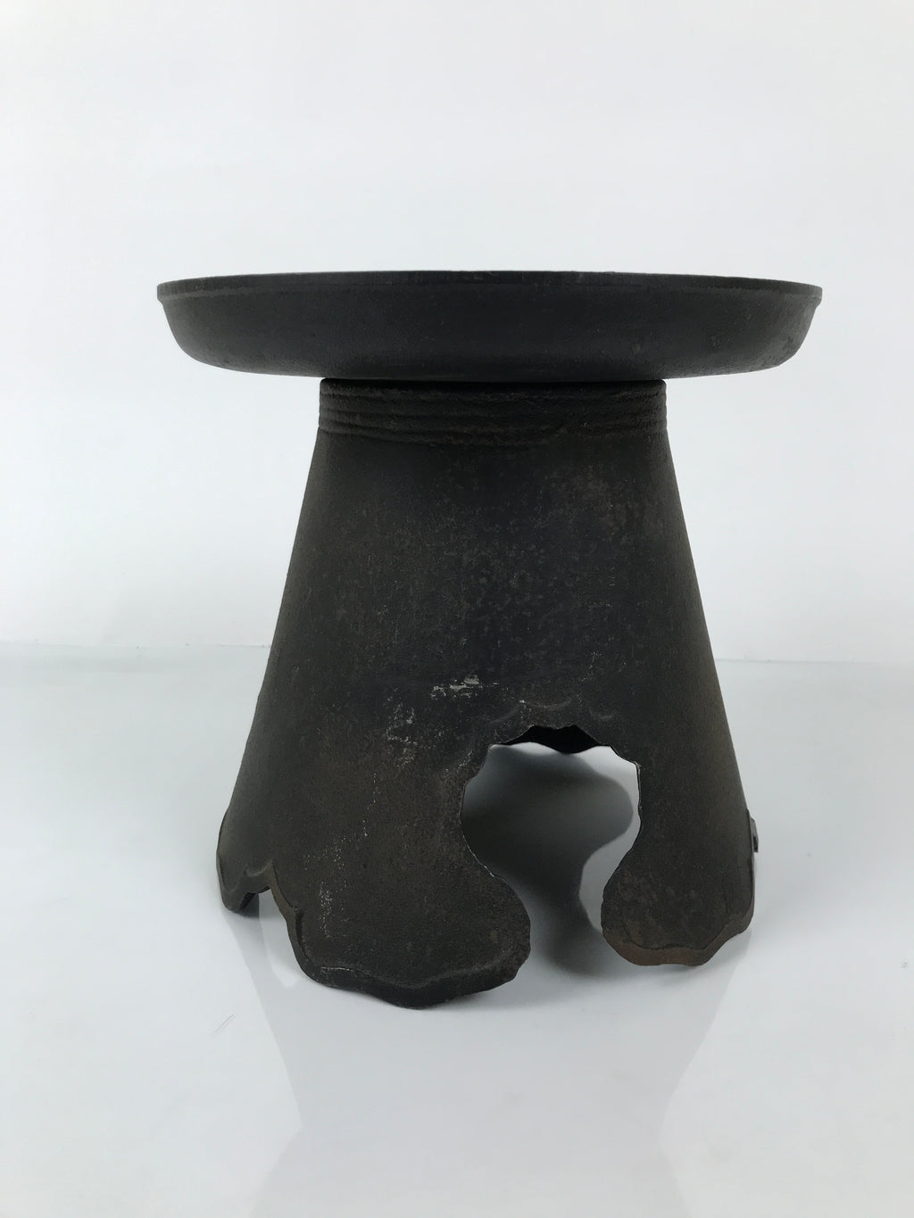 Japanese Iron Usubata Flower Vase Ikenobo Ikebana Arrangement 2pc Kabin UB62