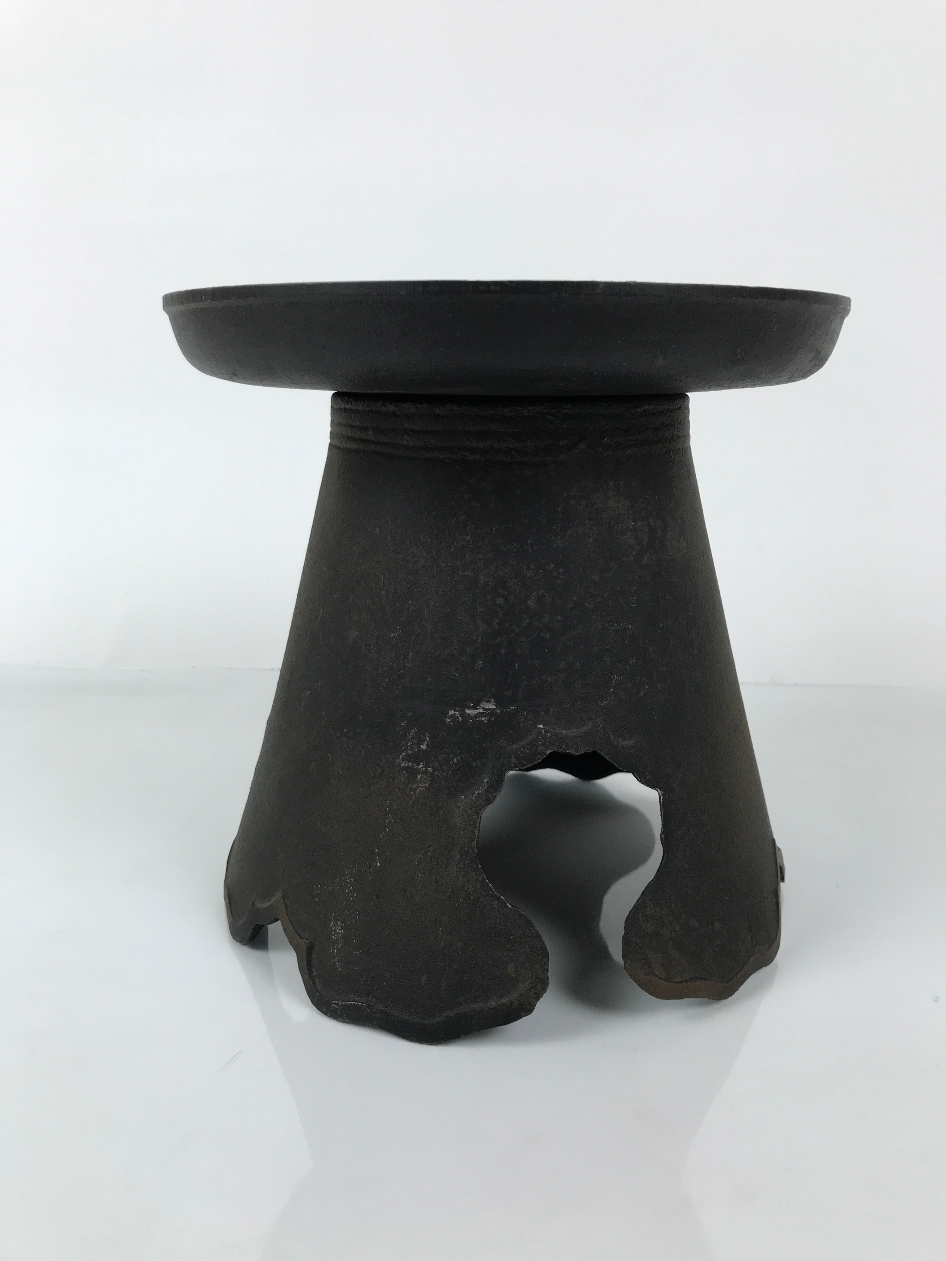 Japanese Iron Usubata Flower Vase Ikenobo Ikebana Arrangement 2pc Kabin UB62