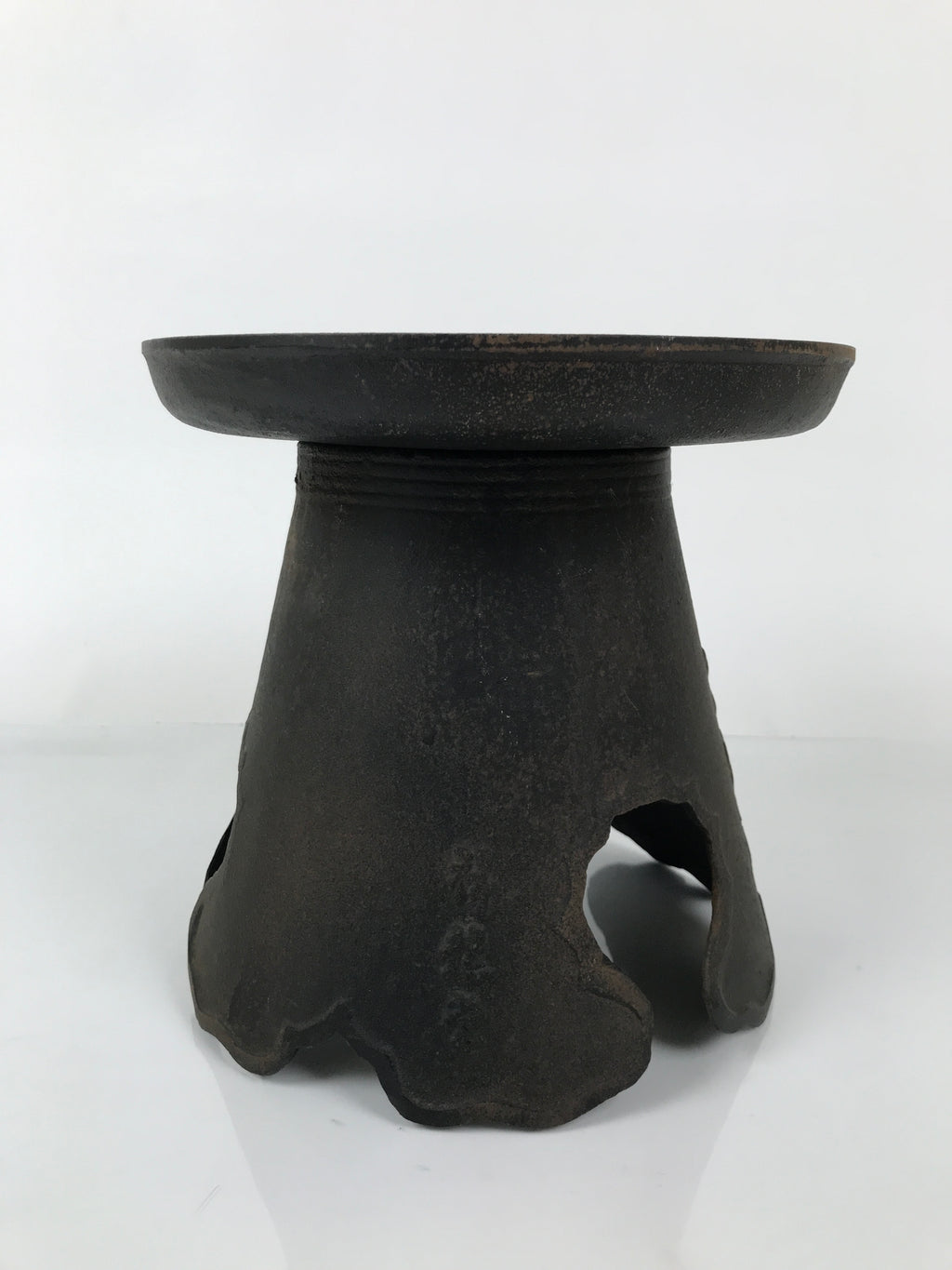 Japanese Iron Usubata Flower Vase Ikenobo Ikebana Arrangement 2pc Kabin UB62