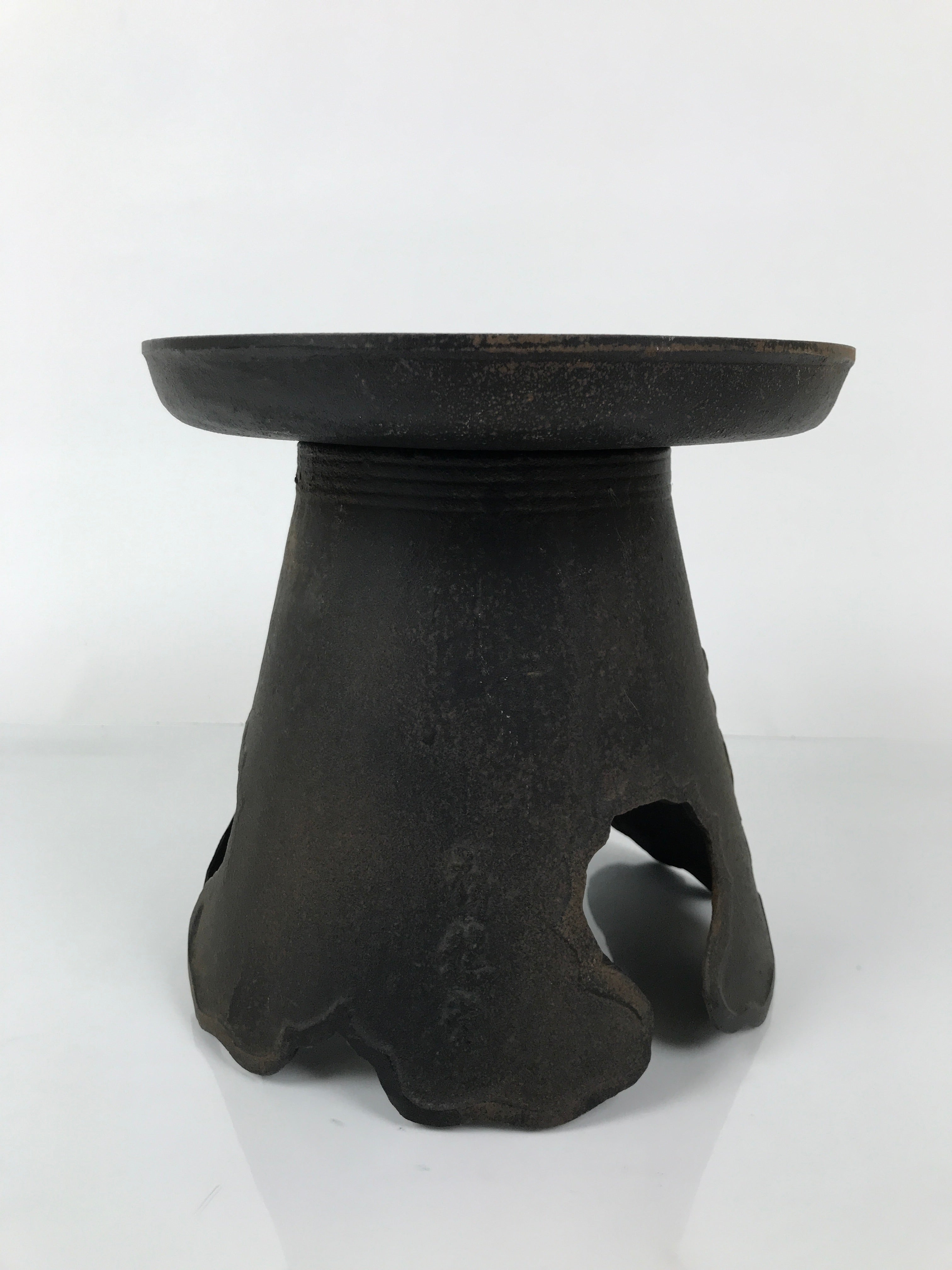 Japanese Iron Usubata Flower Vase Ikenobo Ikebana Arrangement 2pc Kabin UB62