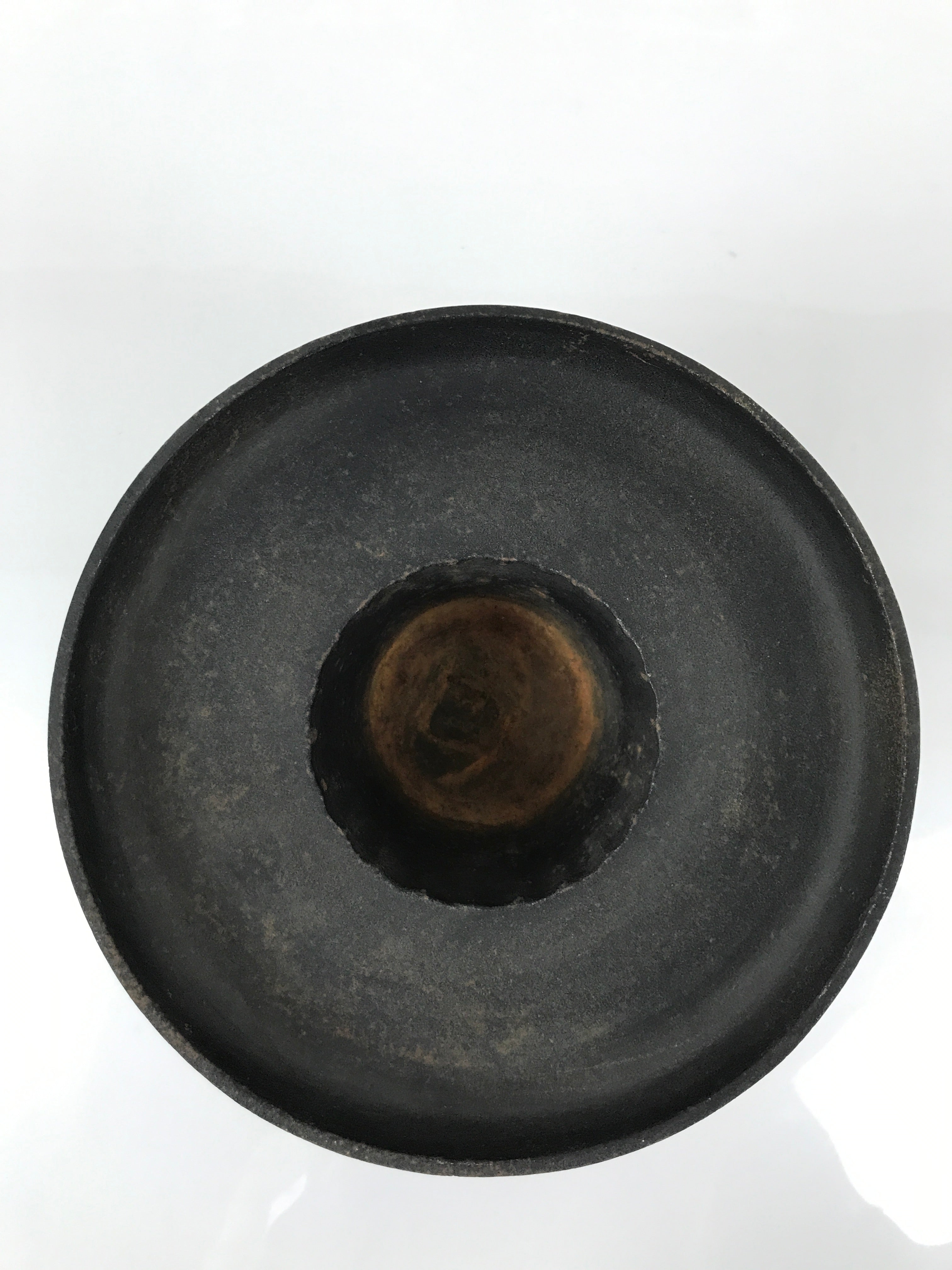 Japanese Iron Usubata Flower Vase Ikenobo Ikebana Arrangement 2pc Kabin UB62