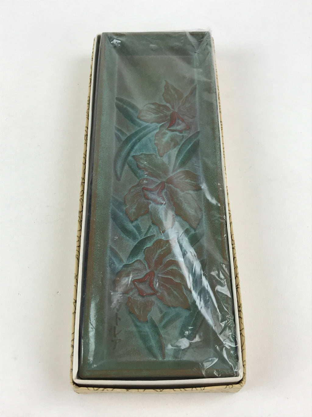 Japanese Iron Wall Hanging Ornament Display Cattleya Flower Shiro Nakano JK543