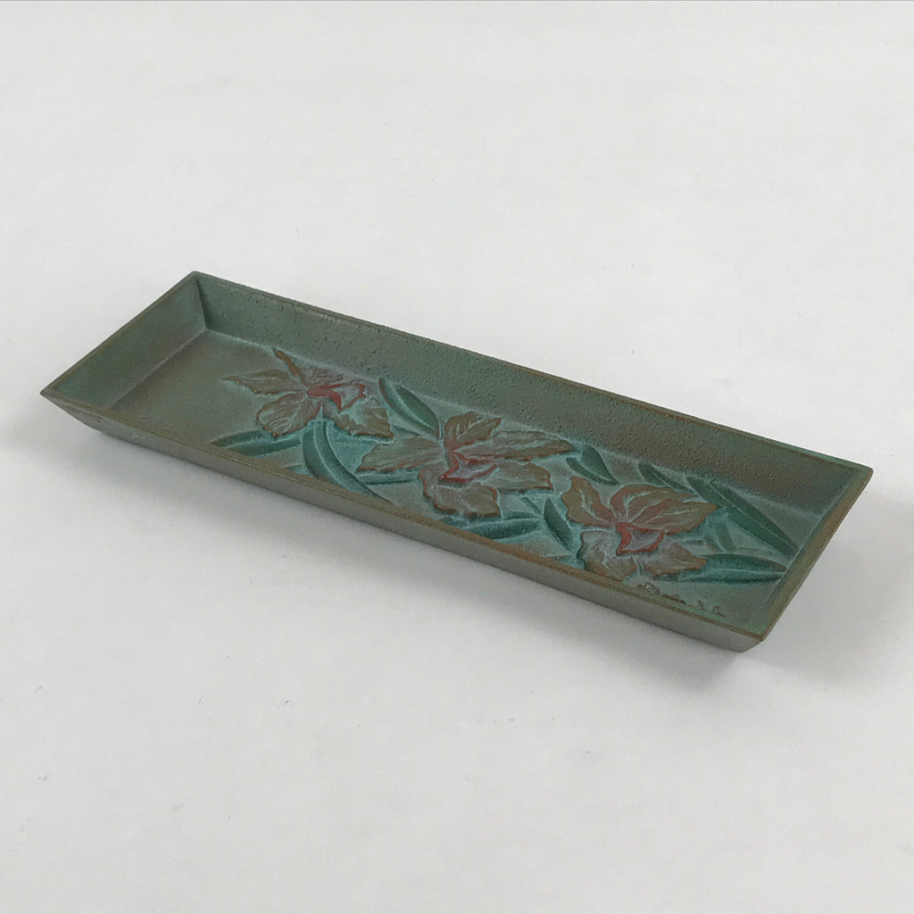 Japanese Iron Wall Hanging Ornament Display Cattleya Flower Shiro Nakano JK543
