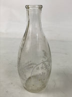 Japanese Itou Tsuru Brand Glass Sake Bottle Tokkuri Vtg Crane Pine Tree TS821