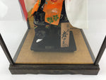 Japanese Iwato Kagura Tengu Doll Glass Case Display Vtg Ningyo Figurine BD900