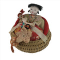 Japanese Izumeko Basket Baby Doll Vtg Yamagata Traditional Craft Ningyo BD987