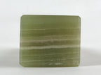 Japanese Jade Green Stone Paperweight Vtg Calligraphy Shodo Hisui Bunchin JK544