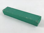 Japanese Jade Green Stone Paperweight Vtg Calligraphy Shodo Hisui Bunchin JK544