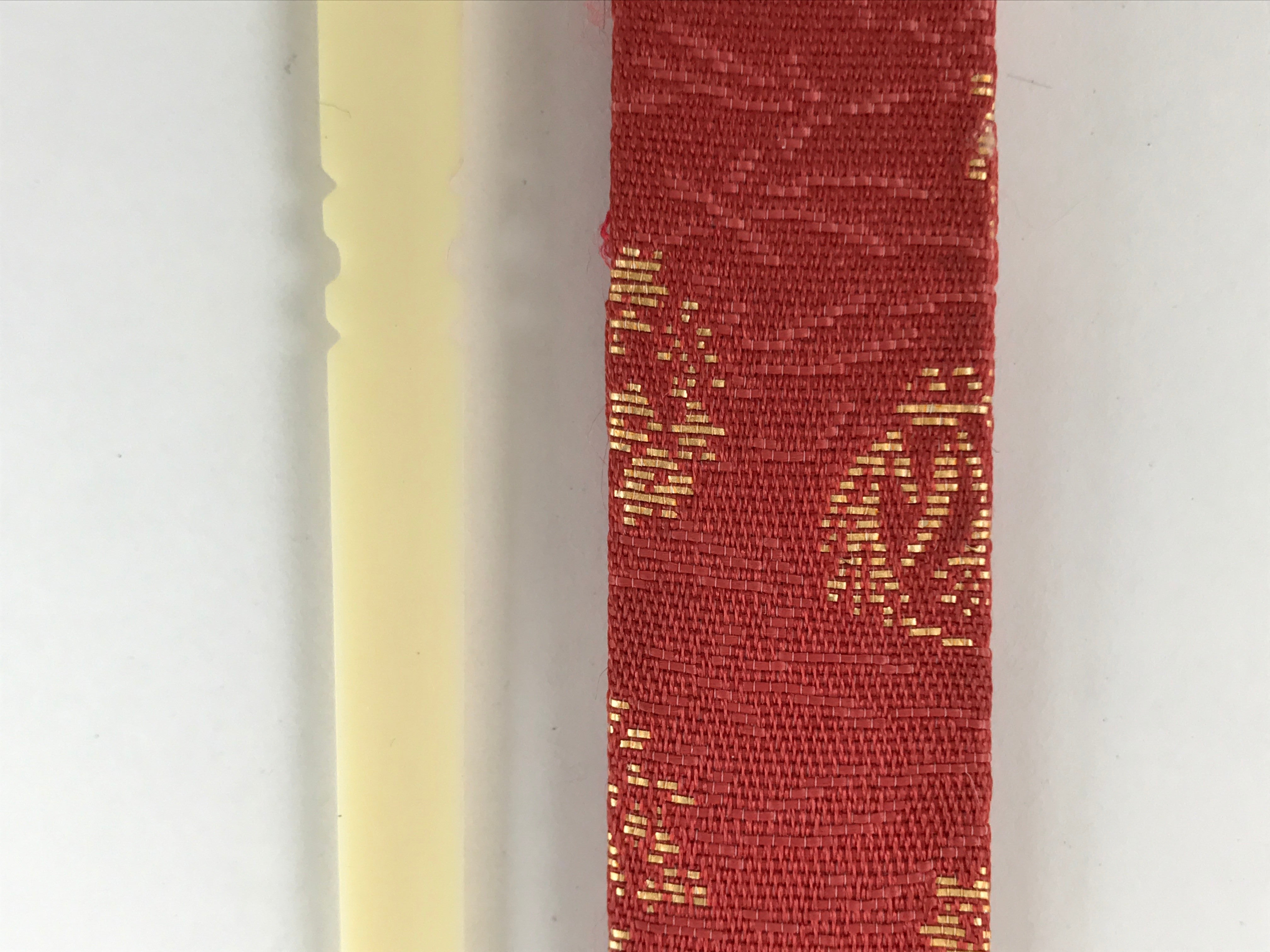Japanese Kashikiri Yoji Toothpick Vtg Tea Ceremony Item Red Fabric Cover JK666