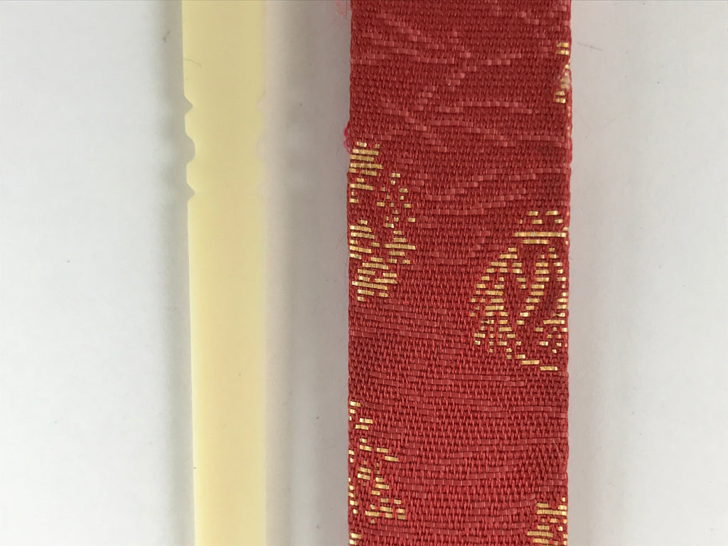 Japanese Kashikiri Yoji Toothpick Vtg Tea Ceremony Item Red Fabric Cover JK666